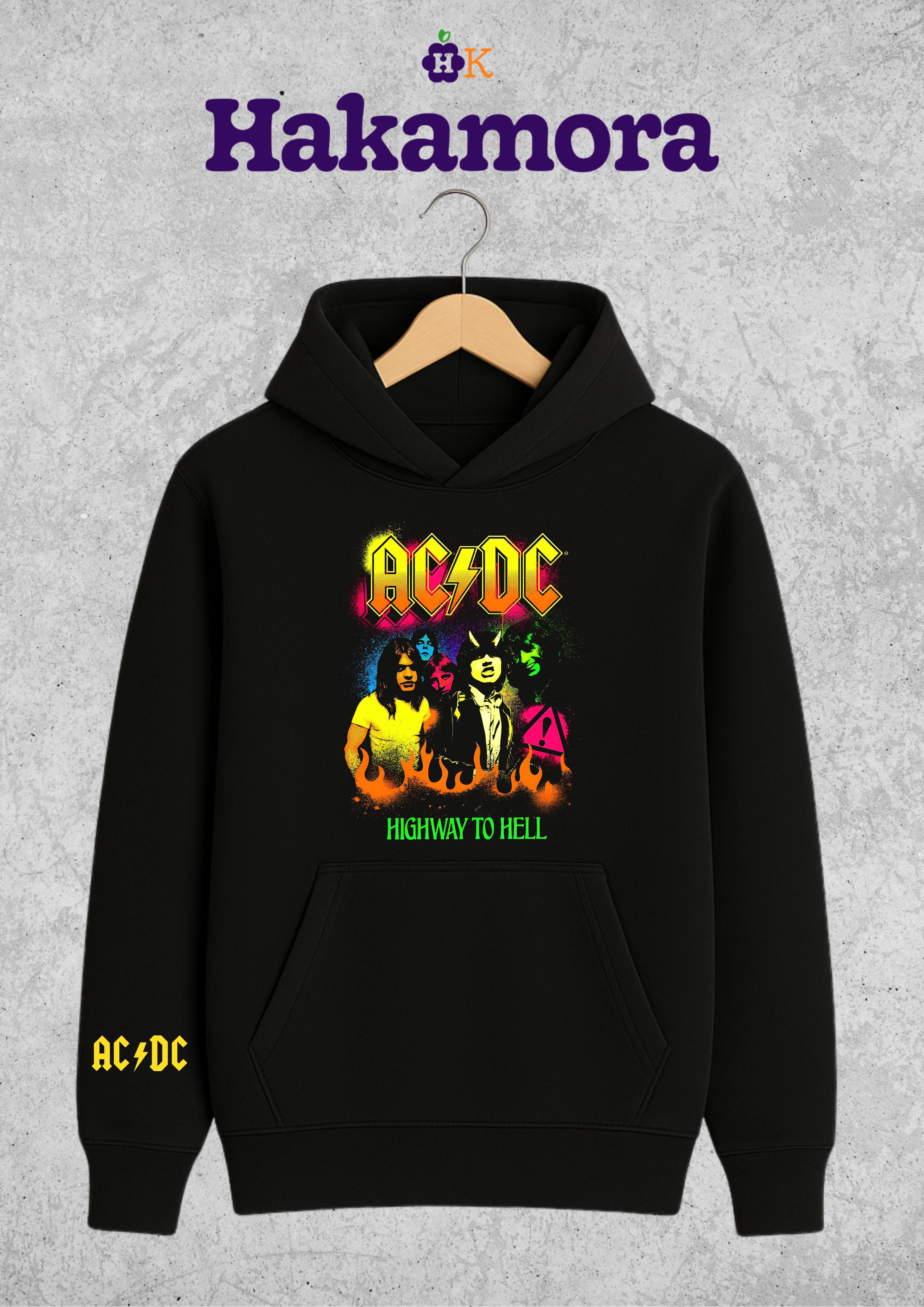 Buso capotero AC/DC Highway to Hell Hoodie Colors