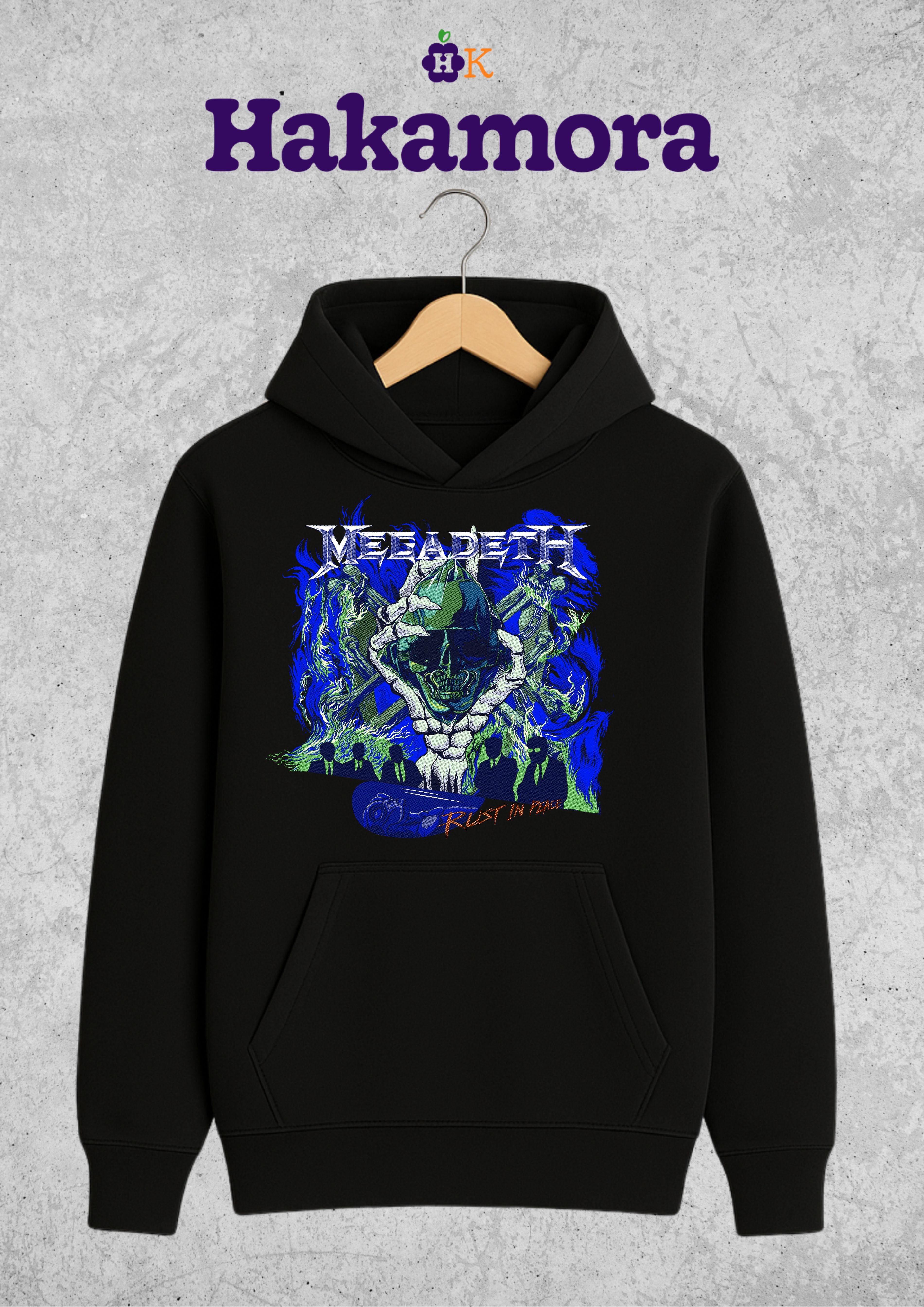 Buso capotero Megadeth Holy Wars backing
