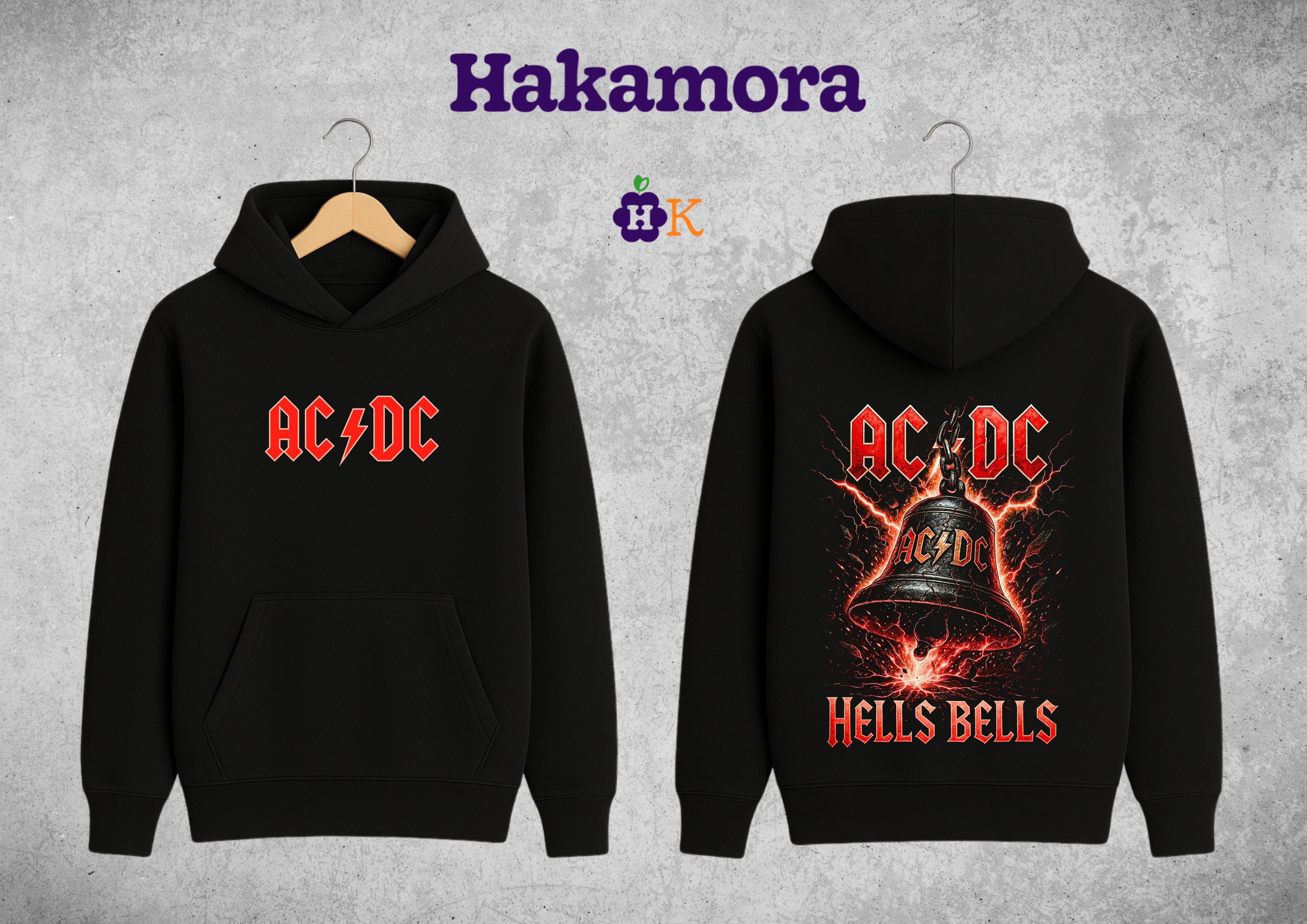 Buso AC/DC Hoodie capotero Hells Bells Unisex
