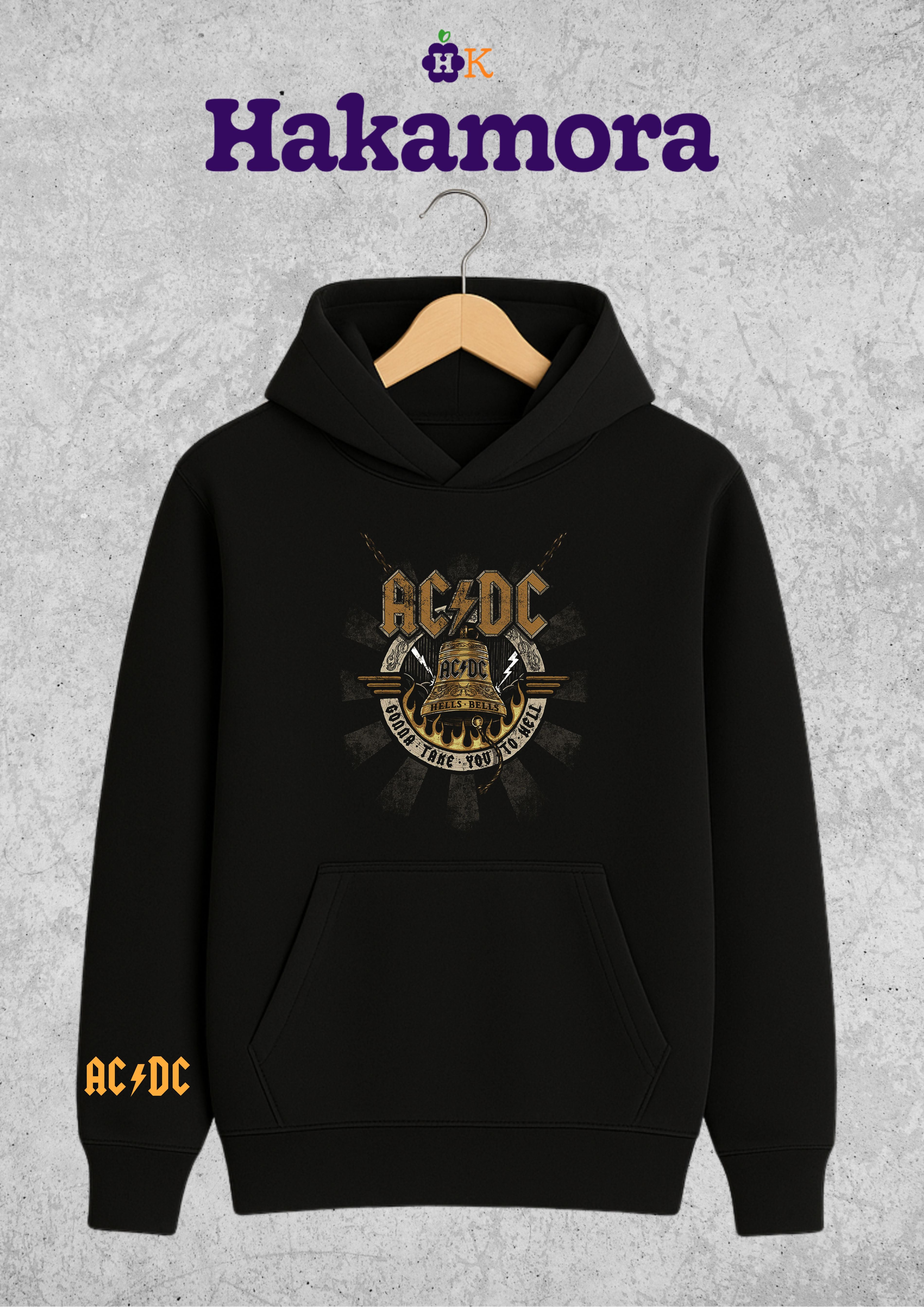 Buso AC/DC Hoodie capotero Campanas del infierno
