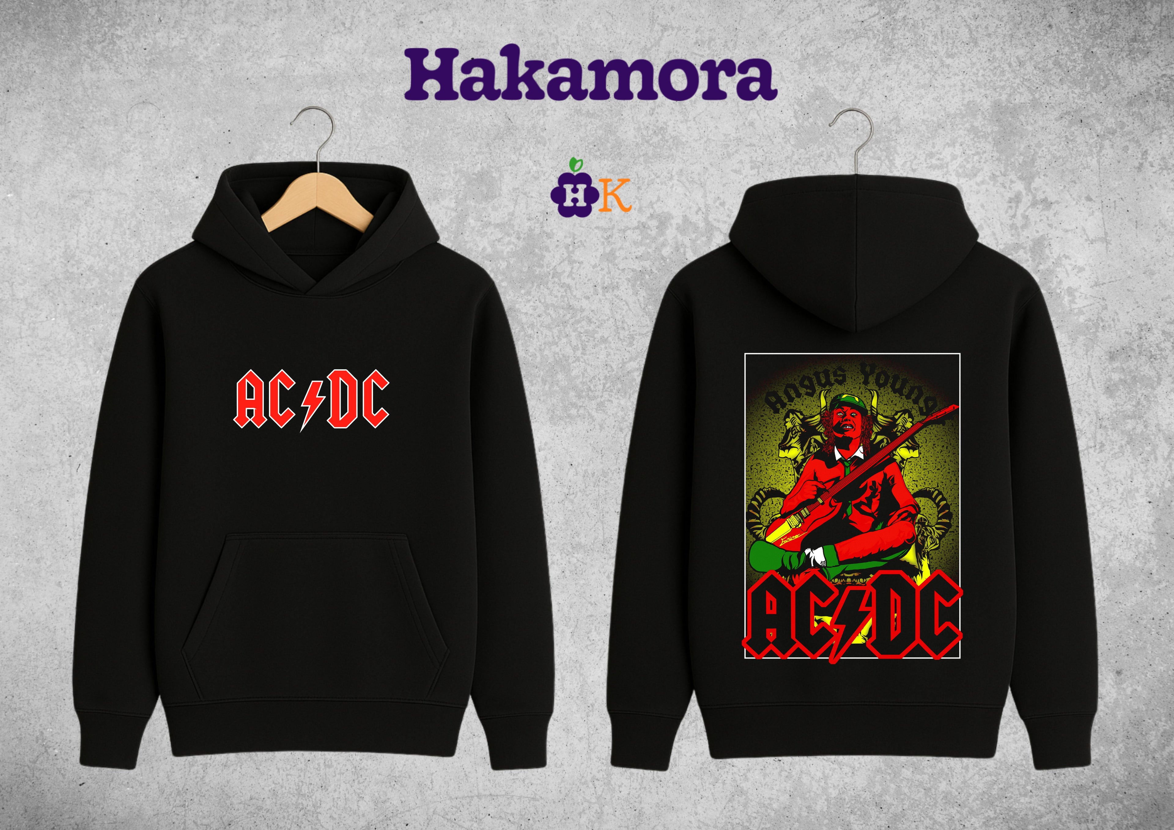 Buso AC-DC Angus Young Guitarrista Hoodie Hard Rock