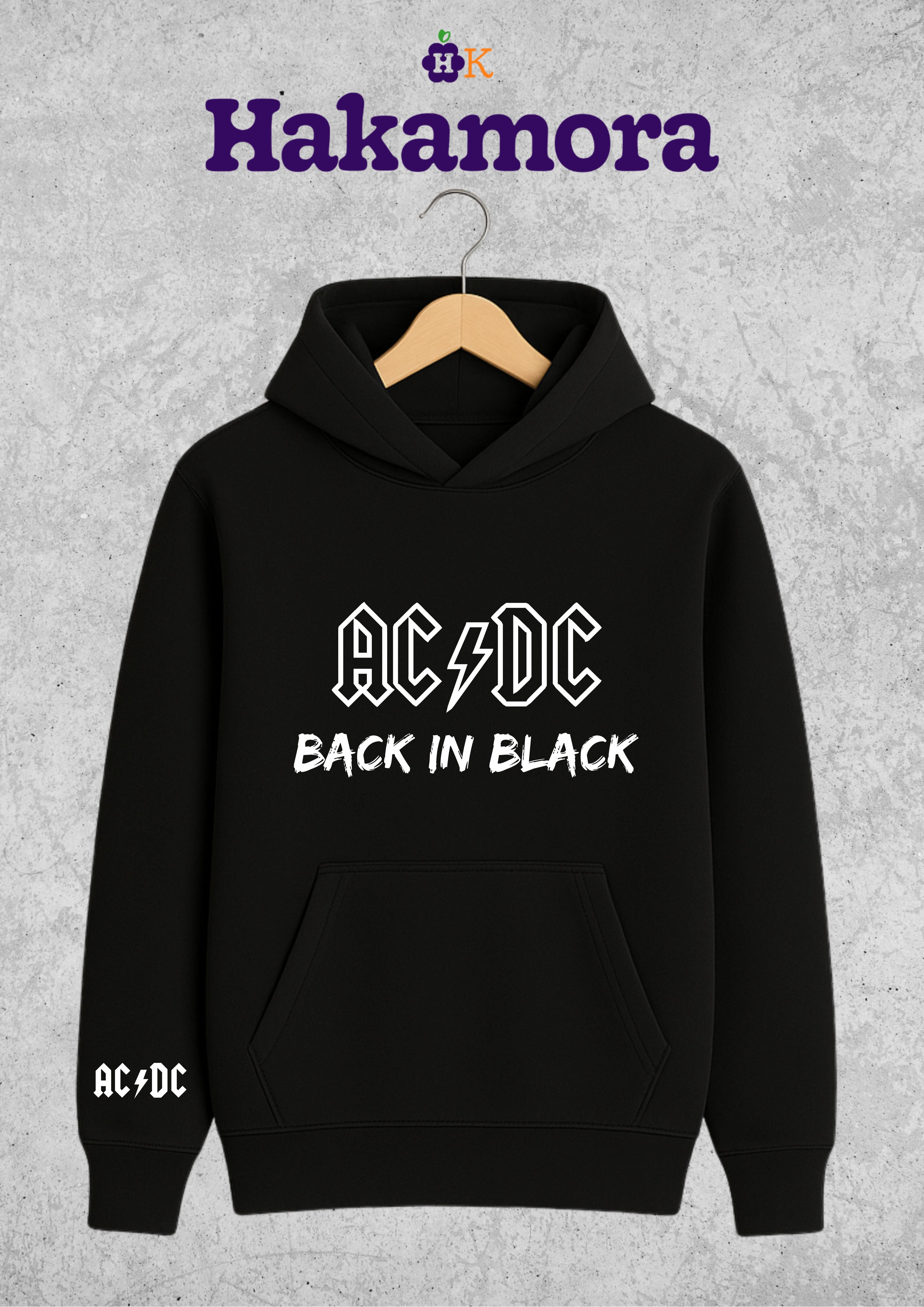 Buso AC/DC Back in Black Hoodie Clasic Rock