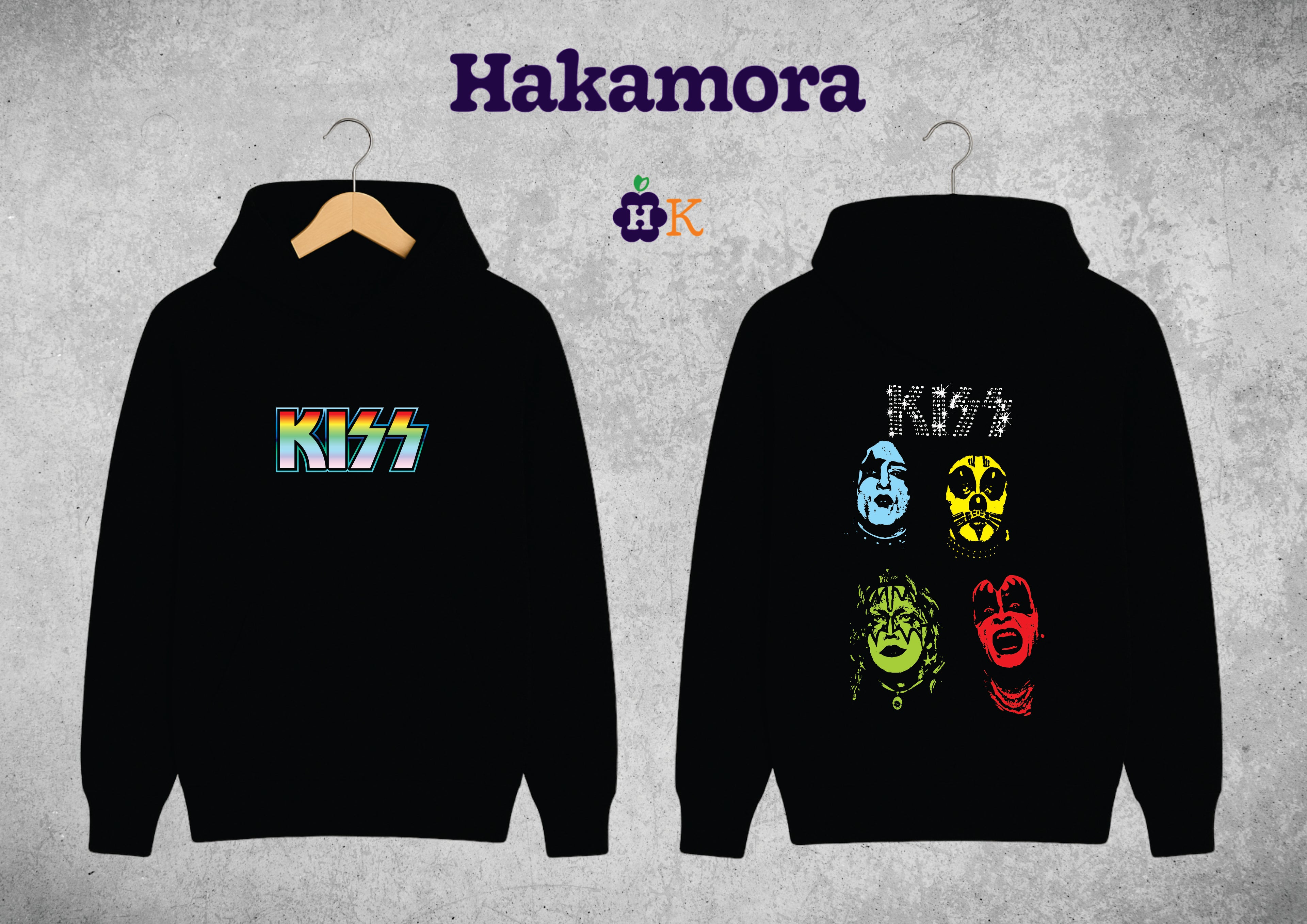 Buso Kiss Hard rock hoodie Negro