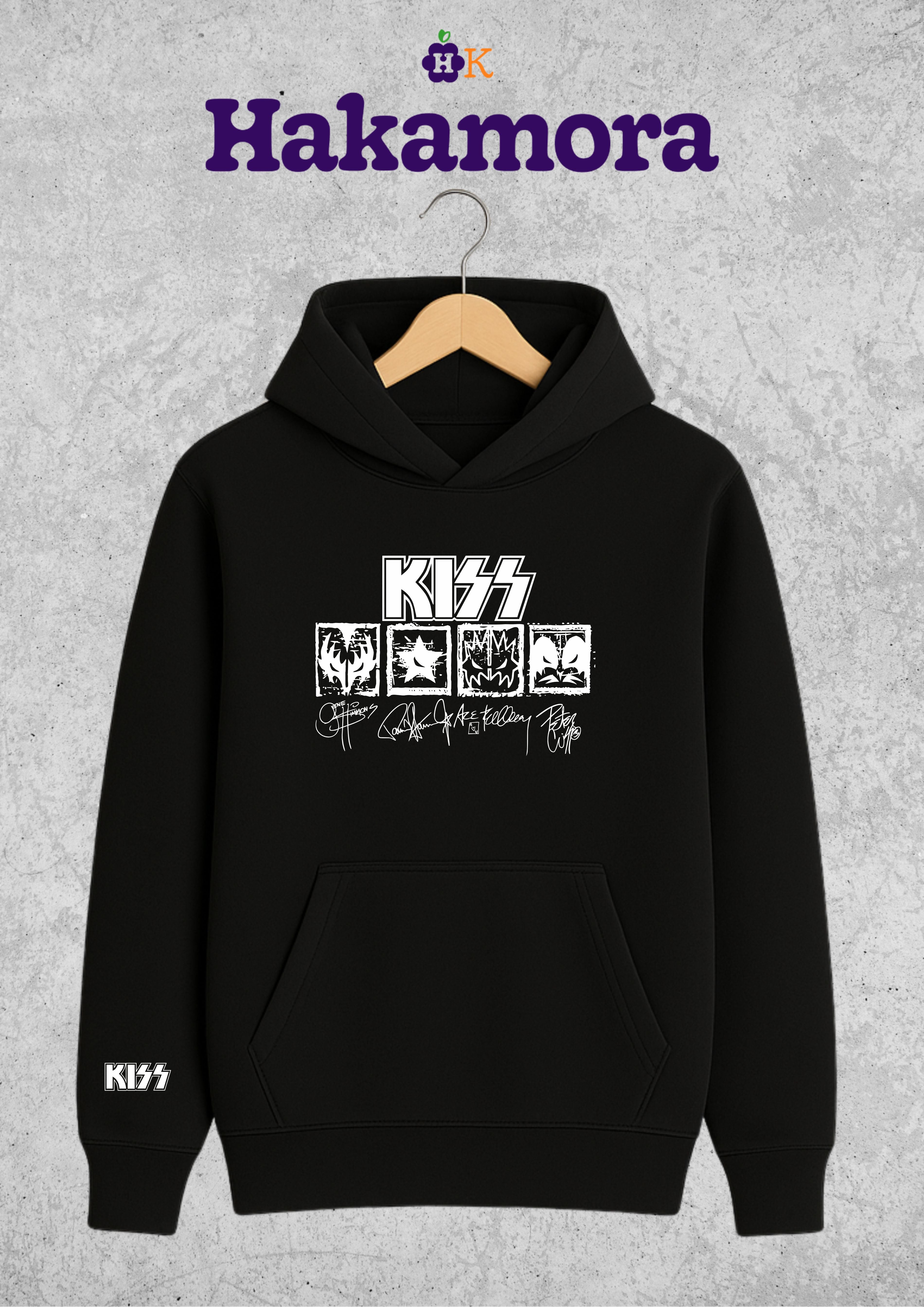 Buso Banda Kiss Firmas Capotero Negro